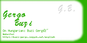 gergo buzi business card